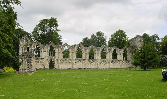 Museum Gardens and medieval ruins in York