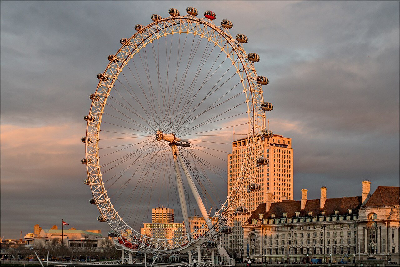 London Eye on the South Bank of the River Thames
