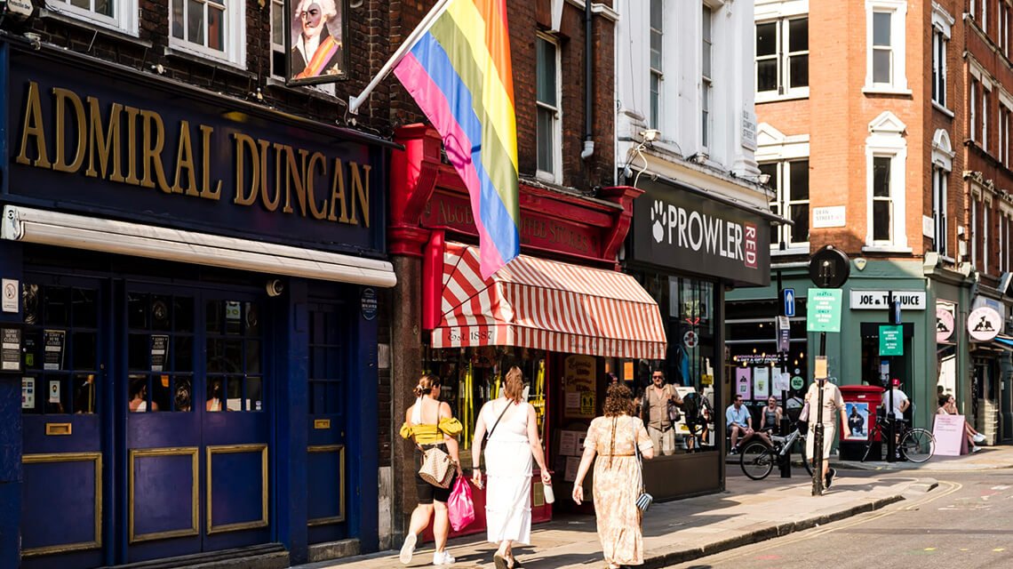 Soho streets in London