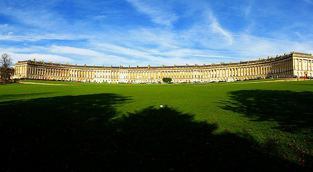 Royal Crescent Georgian architecture in Bath, England