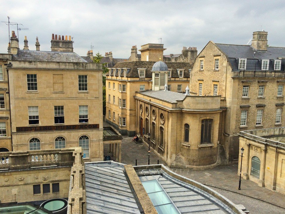 Rooftop thermal pool at Thermae Bath Spa in Bath