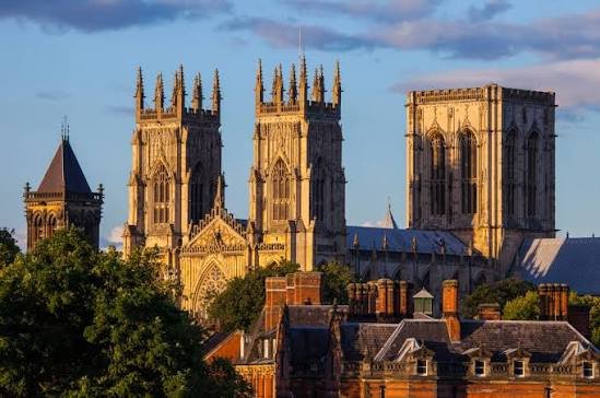 York Minster and medieval Shambles street in York